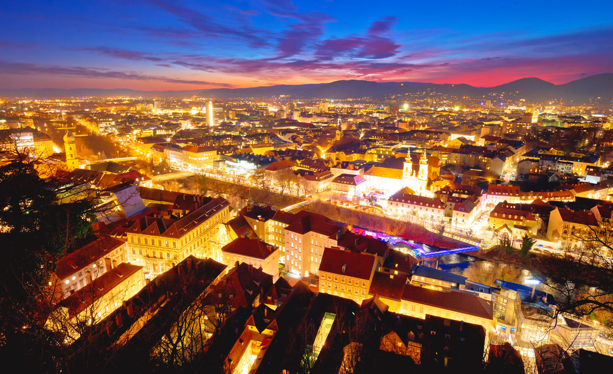 Unvergleichlicher Panoramablick über Graz